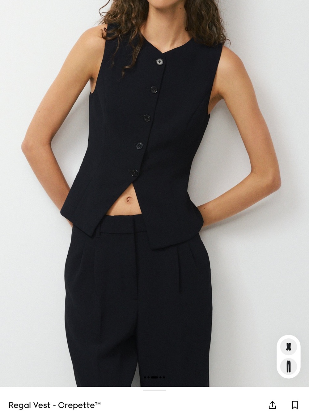 Regal Sleeveless Vest Aritzia